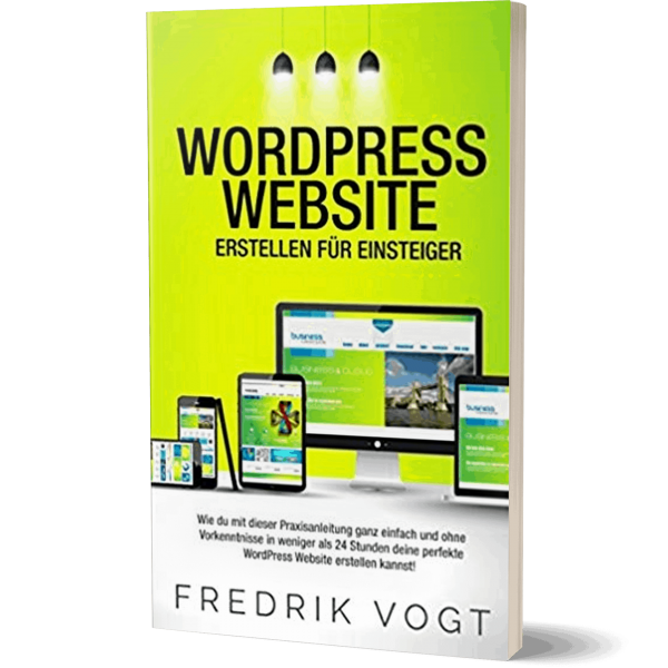Das Buch WordPress Website erstellen für Einsteiger von Fredrik Vogt 3D-Buchcover
